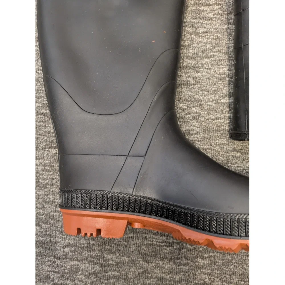 Kids‎ Size 4 Black Rain Boots Rubber Waterproof